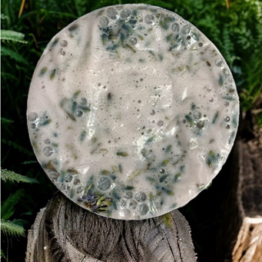 HAND CRAFTED Exfoliating Lavender Shea Butter Soap Bar
